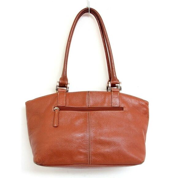 COPY - ROOMY Tignanello PEBBLED BROWN GENUINE LEATHER SHOULDER BAG TOTE HANDBAG… - Picture 5 of 10